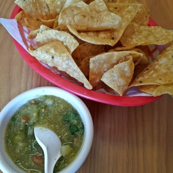 Taco Real - Chips were pedestrian but salsa verde was good. - Mexican Near Me - Carol Stream, Illinois
