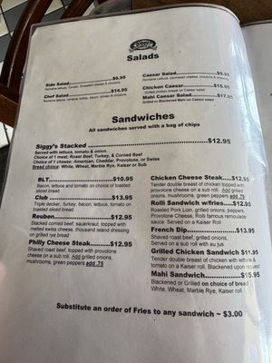 Menu photo 2 Siggy's-An American Bar Palm Bay, FL Menu photo 2 Siggy's-An American Bar Palm Bay, FL