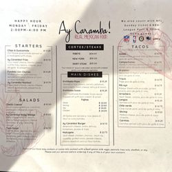 Ay Caramba - *Updated menu as of 10/27/24