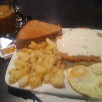 Break Your Fast - Chicken fried steak and eggs with potatoes and toast, plus coffee. Reasonably priced and delicious! - American Near Me - Union City, California