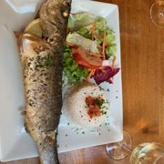 Photo of Le Jardin d'en Face - Paris, France. Whole sea bass