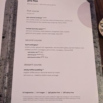 Gordon Ramsay Hell’s Kitchen - The Prix Fixe menu - Bars Near Me - Mashantucket, Connecticut
