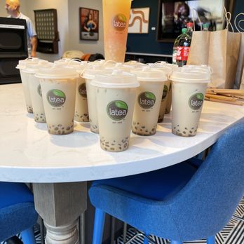 Latea Bubble Tea - 16 - Roasted Brown Sugar Milk Tea; 1 - Fresh Grapefruit Black Tea. - Bubble Tea Near Me - Littleton, Colorado Latea Bubble Tea - 16 - Roasted Brown Sugar Milk Tea; 1 - Fresh Grapefruit Black Tea. - Bubble Tea Near Me - Littleton, Colorado
