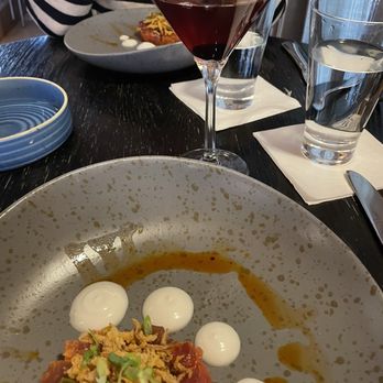 Brushmill by the Waterfall - Black Manhattan and tuna tartare app - New American Near Me - Chester, Connecticut Brushmill by the Waterfall - Black Manhattan and tuna tartare app - New American Near Me - Chester, Connecticut