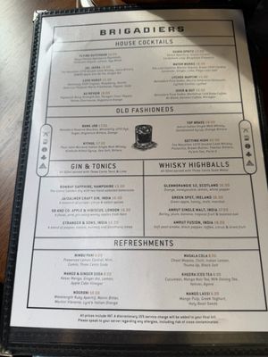 Menu photo 3 Brigadiers London, XGL Menu photo 3 Brigadiers London, XGL