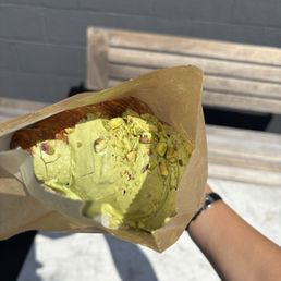 Matcha pistachio croissant
