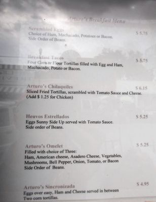 Menu photo 7 Arturo's Nuevo Progreso, TAM Menu photo 7 Arturo's Nuevo Progreso, TAM