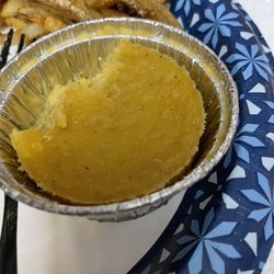 BBQ’d Productions Bar & Grill - Mushy undercooked cornbread