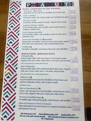 Menu photo 3 Polanquito Houston, TX Menu photo 3 Polanquito Houston, TX