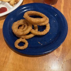 Charlie's Restaurant - Small order of onion rings minus 1 that was eaten before pic was taken.