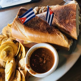 Habana Soco Restaurant - Cubano w plantain chips and that wonderful lil dipping sauce. Messy but...life is messy! - Cuban Near Me - Austin, Texas Habana Soco Restaurant - Cubano w plantain chips and that wonderful lil dipping sauce. Messy but...life is messy! - Cuban Near Me - Austin, Texas