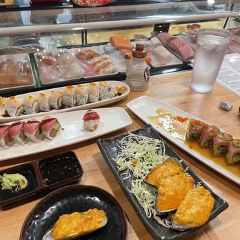 Sushi Kuu - Green goblin, cherry blossom and lemon drop rolls. Baked mussels. - Sushi Bars Near Me - Visalia, California Sushi Kuu - Green goblin, cherry blossom and lemon drop rolls. Baked mussels. - Sushi Bars Near Me - Visalia, California