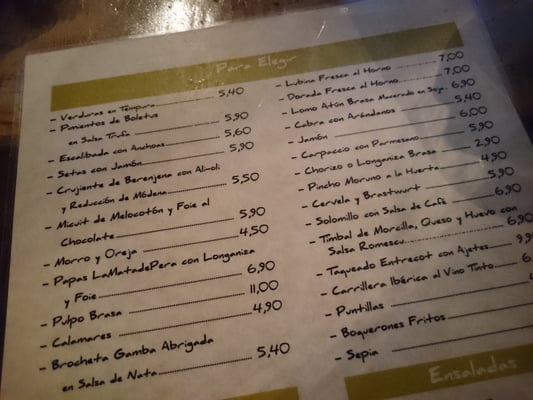 Menu photo 2 La Mata de Pera Zaragoza, Z