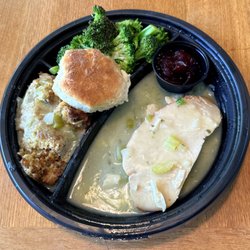 Thursday Lunch Special - Turkey with Dressing, SIde, Cranberry Sauce and Biscuits - Mmm!