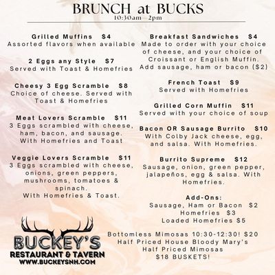 Menu photo 2 Buckey's Restaurant & Tavern Moultonboro, NH Menu photo 2 Buckey's Restaurant & Tavern Moultonboro, NH