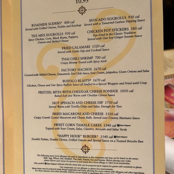 The Cheesecake Factory - Menu - happy hour - American Near Me - Reno, Nevada