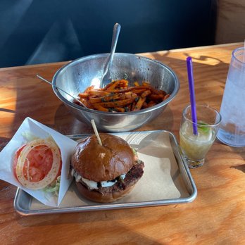Hopdoddy Burger Bar - Magic Shroom beyond patty Hot Honey & Sage Fries lil Larry - Bars Near Me - Houston, Texas Hopdoddy Burger Bar - Magic Shroom beyond patty Hot Honey & Sage Fries lil Larry - Bars Near Me - Houston, Texas
