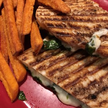 Round the Clock - Panini with sweet potato fries - American Near Me - Highland, Indiana