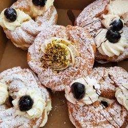 Maple Bakery - Zeppole - cream, ricotta, pistachio