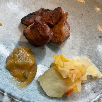 wa’z - Sendai style grilled beef tongue, Jalapeño miso Pickled Napa cabbage - Japanese Near Me - Seattle, Washington wa’z - Sendai style grilled beef tongue, Jalapeño miso Pickled Napa cabbage - Japanese Near Me - Seattle, Washington
