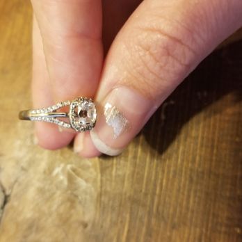 LeDor Jewelry - Ring After, Clear Gap between Center & Surrounding Stones. - Jewelry Near Me - Plainville, Massachusetts