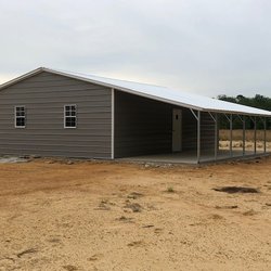 Nac Metal Buildings - Garage with lean-to