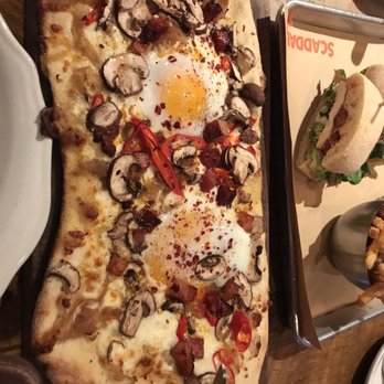 Scaddabush - Bacon and egg pizza - Italian Near Me - Richmond Hill, Ontario Scaddabush - Bacon and egg pizza - Italian Near Me - Richmond Hill, Ontario