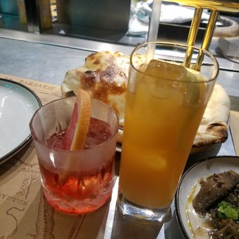 The Barbary - Negroni and peach ice tea - Middle Eastern Near Me - London, XGL The Barbary - Negroni and peach ice tea - Middle Eastern Near Me - London, XGL