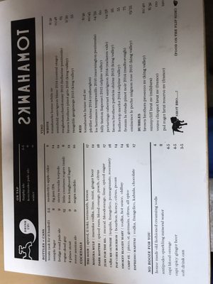 Menu photo 1 Tomahawks Bright Bright, VIC Menu photo 1 Tomahawks Bright Bright, VIC