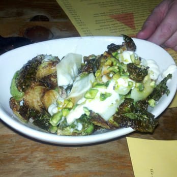 Alta - Brussels Sprouts with Granny Smith Apples, Creme Fraiche, and Pistachios, in an apple cider reduction - Tapas Bars Near Me - New York, New York