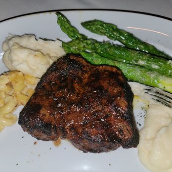 Steak 48 - Filet mignon, asparagus, potatoes and macaroni and cheese - Steakhouses Near Me - Houston, Texas Steak 48 - Filet mignon, asparagus, potatoes and macaroni and cheese - Steakhouses Near Me - Houston, Texas