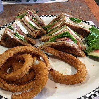 Black Bear Diner - Chicken and avocado club w/ crispy onion rings - Diners Near Me - Colma, California Black Bear Diner - Chicken and avocado club w/ crispy onion rings - Diners Near Me - Colma, California