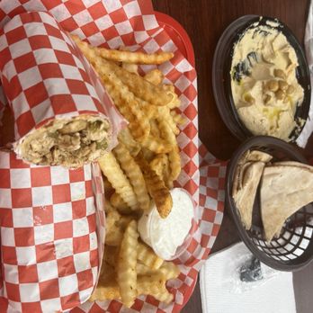 Shawarma Boys - Chicken Shawarma Wrap and the best fries I have ever had! Perfectly crispy and well seasoned. - Halal Near Me - San Antonio, Texas Shawarma Boys - Chicken Shawarma Wrap and the best fries I have ever had! Perfectly crispy and well seasoned. - Halal Near Me - San Antonio, Texas