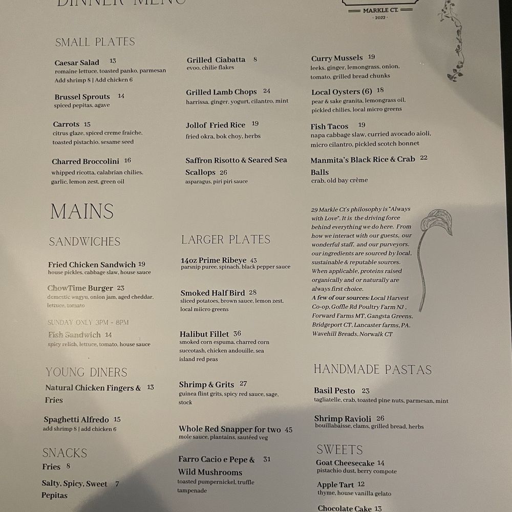 29 Markle Ct - Menu - New American Near Me - Bridgeport, Connecticut 29 Markle Ct - Menu - New American Near Me - Bridgeport, Connecticut