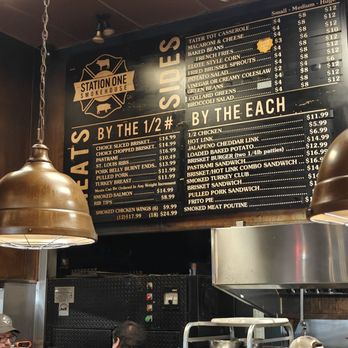 Station One Smokehouse - Menu board - Barbeque Near Me - Plainfield, Illinois