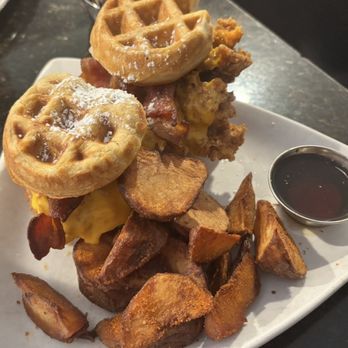 North Street Grille - D CHICKEN & WAFFLE SLIDERS (they're huge!) - Breakfast & Brunch Near Me - Boston, Massachusetts North Street Grille - D CHICKEN & WAFFLE SLIDERS (they're huge!) - Breakfast & Brunch Near Me - Boston, Massachusetts