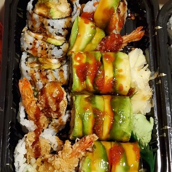 OKKO - Shrimp tempura roll (left) Crazy Friday roll (right) - Asian Fusion Near Me - Hilton Head Island, South Carolina OKKO - Shrimp tempura roll (left) Crazy Friday roll (right) - Asian Fusion Near Me - Hilton Head Island, South Carolina