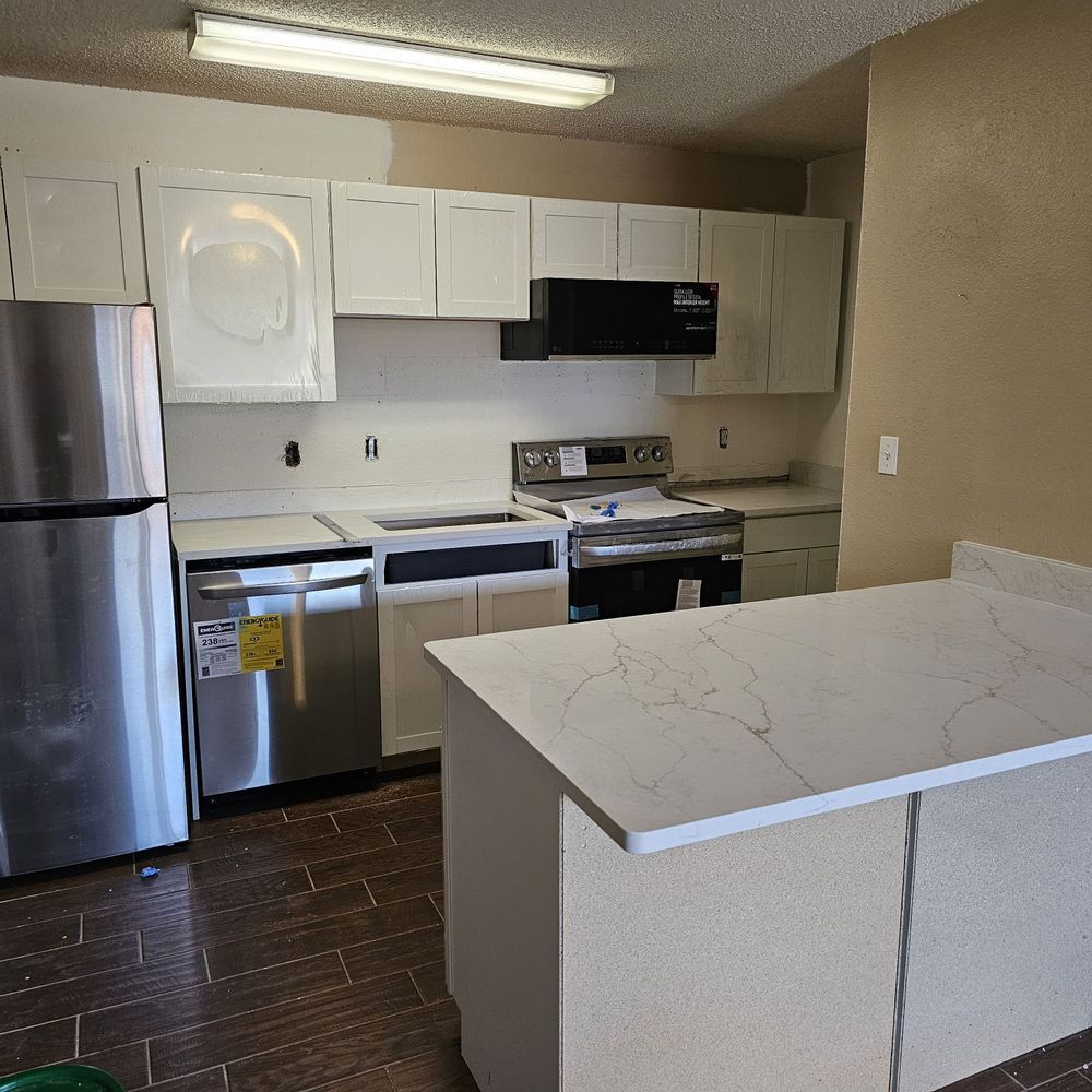 Superior Granite & Cabinetry - From start to finish in 5 days, Superior Granite & Quartz delivered new kitchen countertops in quartz! - Fireplace Services Near Me - Tallahassee, Florida Superior Granite & Cabinetry - From start to finish in 5 days, Superior Granite & Quartz delivered new kitchen countertops in quartz! - Fireplace Services Near Me - Tallahassee, Florida