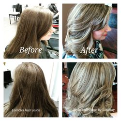 Follicles Hair Salon & Design Center - A cut and color transformation by Lindsay