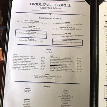 Bridlewood Golf Club - Menu - Golf Near Me - Flower Mound, Texas