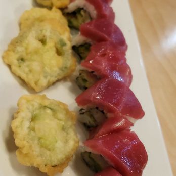 Seabutter - YTJ - $19 yellowtail and jalapeño tempura topped with tuna sashimi and yuzu sauce. SO YUMMY! - Japanese Near Me - Beverly Hills, California Seabutter - YTJ - $19 yellowtail and jalapeño tempura topped with tuna sashimi and yuzu sauce. SO YUMMY! - Japanese Near Me - Beverly Hills, California