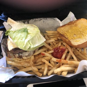 Sawmill Bar And Grill - Burger and fries. - Pizza Near Me - Millinocket, Maine