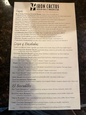 Menu photo 2 Iron Cactus San Antonio San Antonio, TX Menu photo 2 Iron Cactus San Antonio San Antonio, TX