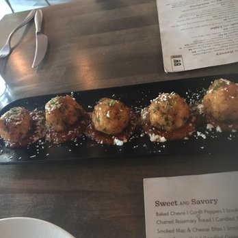 Black Walnut - Smoked Mac & cheese bites - New American Near Me - Oklahoma City, Oklahoma Black Walnut - Smoked Mac & cheese bites - New American Near Me - Oklahoma City, Oklahoma