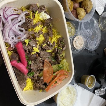 Mazra - Steak shawarma plate - Middle Eastern Near Me - San Bruno, California