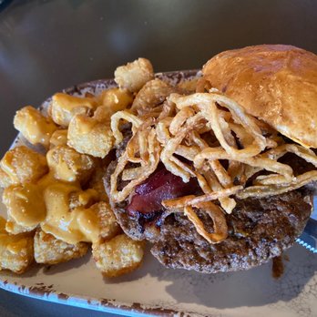 Bad Wolf Burgers - The Bad Wolf Burger tater tots with beer cheese - Burgers Near Me - Lexington, Kentucky Bad Wolf Burgers - The Bad Wolf Burger tater tots with beer cheese - Burgers Near Me - Lexington, Kentucky