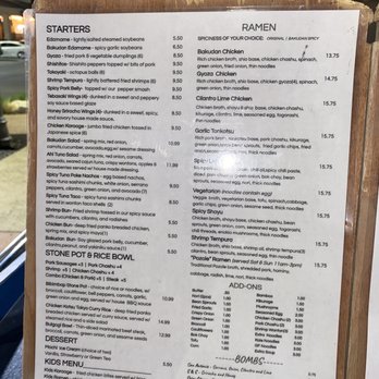 Bakudan Ramen - Menu - Ramen Near Me - San Antonio, Texas Bakudan Ramen - Menu - Ramen Near Me - San Antonio, Texas