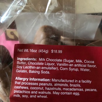 Romolo Chocolates - Nutrition label for Grandpa Romolo's Famous Sponge Candy in Milk Chocolate - Candy Stores Near Me - Erie, Pennsylvania Romolo Chocolates - Nutrition label for Grandpa Romolo's Famous Sponge Candy in Milk Chocolate - Candy Stores Near Me - Erie, Pennsylvania
