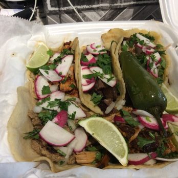 Los Tres Hermanos - Tacos come with a pickled jalapeño pepper - Food Trucks Near Me - Catonsville, Maryland Los Tres Hermanos - Tacos come with a pickled jalapeño pepper - Food Trucks Near Me - Catonsville, Maryland