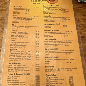 El Rincón de la Abuela - Menu - Mexican Near Me - Tlaquepaque, JAL
